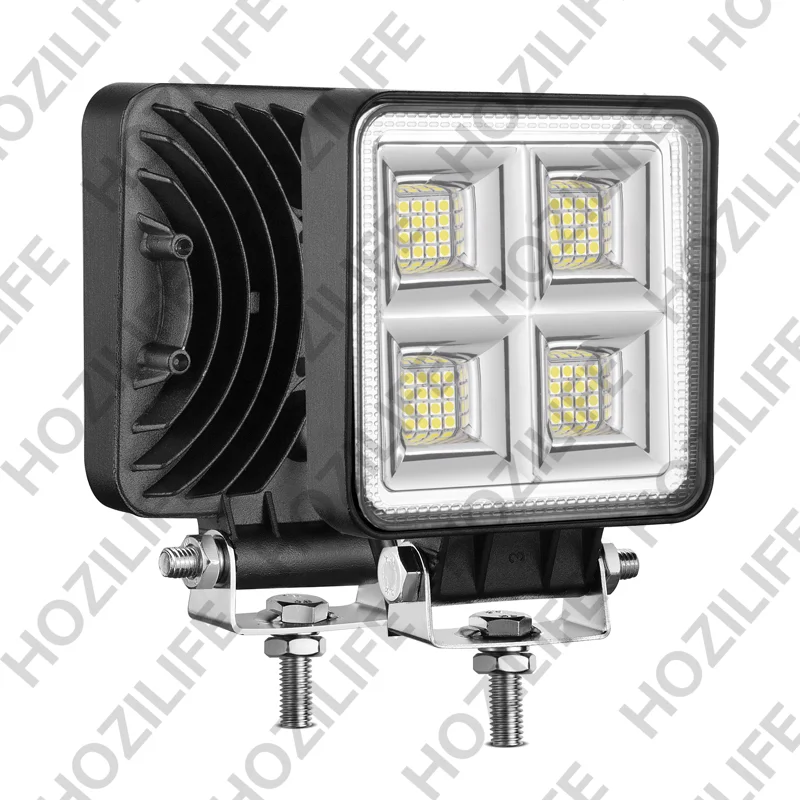 LED Tractor Work Lights for Truck, 2PCS 4 Inch 54W 12V LED Flood Light Bar for Off-Road Driving Vehicles Equipment Boats